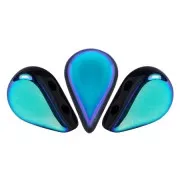 5x8mm Amos® Glass beads by Puca® - Jet AB x10g