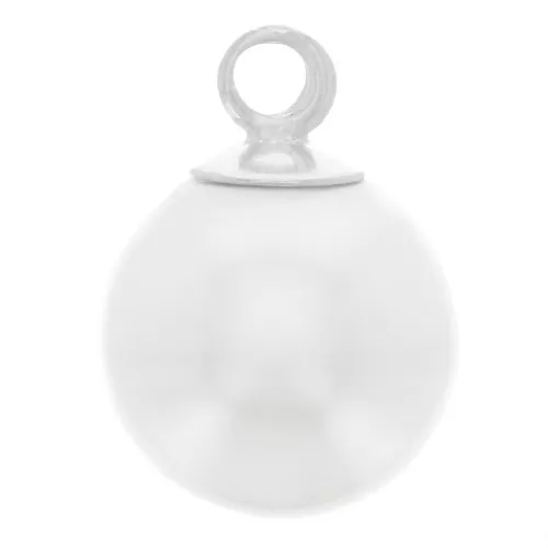 6mm 925 Sterling Silver Mini Round Pearl Charm - Pearly White x1
