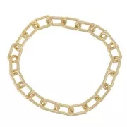 2.4mm Fine Rectangle Chain Ring - Size 53 - Gold filled x1