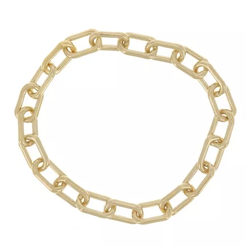 2.4mm Fine Rectangle Chain Ring - Size 53 - Gold filled x1