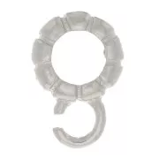 7mm 925 Sterling Silver spacer bead with hook for 4mm cord x1