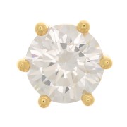 8mm Round pendant with zirconium oxide - Gold Tone - Crystal x1|raw }}