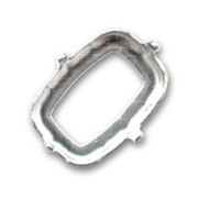 Cabochon setting PureCrystal 4565 Classical Baguette 18x13mm Silver tone|raw }}