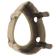 Cabochon setting PureCrystal 4320 Pear-shaped 14x10mm Bronze tone