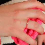 Fine adjustable ring with epoxy resin and zirconium- Gold Tone - Pink - Crystal x1