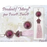 18mm Glass round cabochon by Puca® - Pastel Dark Coral x1