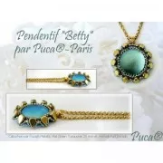 25mm Glass round cabochon by Puca® - Pastel Emerald x1