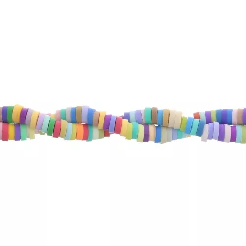 Heishi polymer clay rondelle beads 3.5x1 mm - Multicolor x40cm