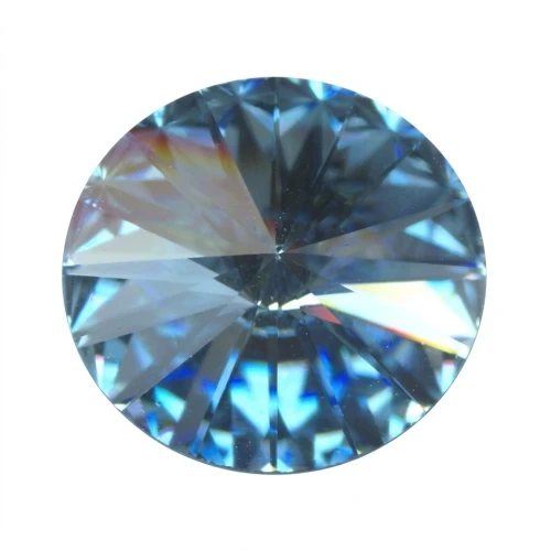 PureCrystal 1122 Rivoli Round Stone 14mm Aquamarine