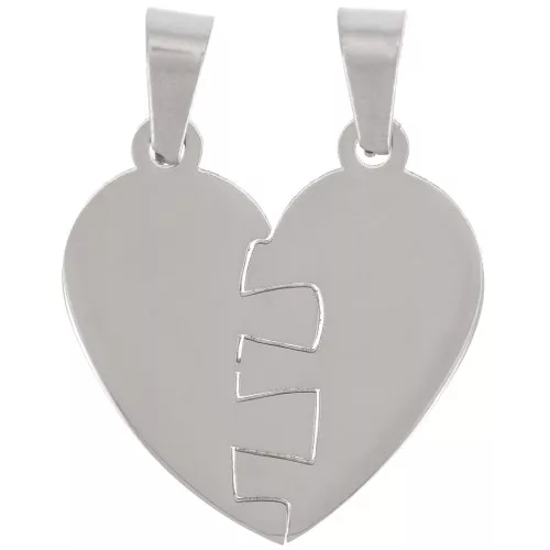 25x24mm Stainless steel 304 Separable heart pendant x1