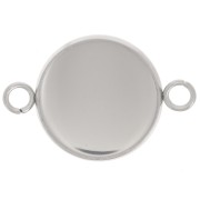 Spacer for 14 mm Flat-Back Cabochon - 304L Stainless Steel x1