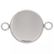 Spacer for 14 mm Flat-Back Cabochon - 304L Stainless Steel x1