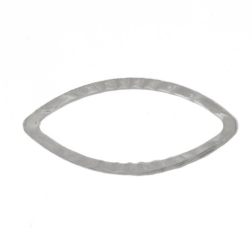 18x8mm 304 stainless steel ribbed navette spacers x6