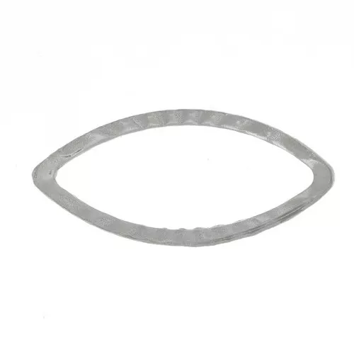 18x8mm 304 stainless steel ribbed navette spacers x6