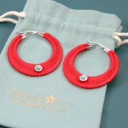 43.5mm Double wire design hoop earrings - Stainless steel 201x2