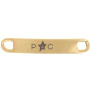30x5mm Stainless steel 304 Customised spacers with single logo - Gold Tone x100|raw }}