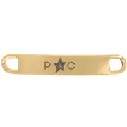 30x5mm Stainless steel 304 Customised spacers with single logo - Gold Tone x100