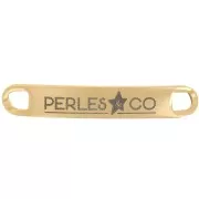30x5mm Stainless steel 304 Customised spacers with complex logo - Gold Tone x100