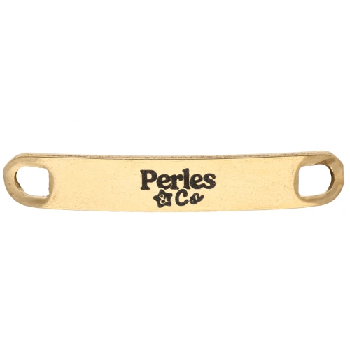 30x5mm Stainless steel 304 Customised spacers with complex logo - Gold Tone x100