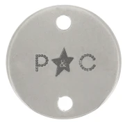 12mm 304 stainless steel Customised spacers with simple logo x100