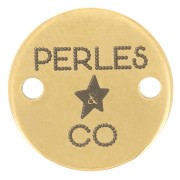 12mm 304 stainless steel Customised spacers with complex logo - Gold Tone x100|raw }}