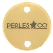 12mm 304 stainless steel Customised spacers with complex logo - Gold Tone x100