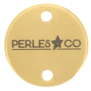 12mm 304 stainless steel Customised spacers with complex logo - Gold Tone x100