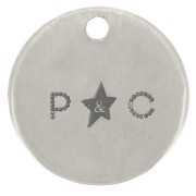 12mm 304 Stainless Steel Customised charms with simple logo x100|raw }}