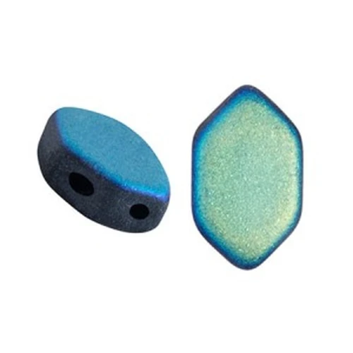 7x4mm Glass beads Paros® by Puca® - Jet Mat AB x10g