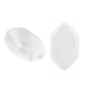 7x4mm Glass beads Paros® by Puca® - Crystal Mat x10g|raw }}