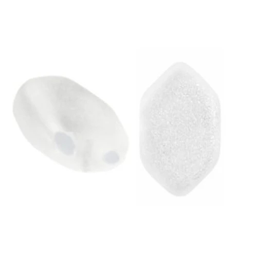 7x4mm Glass beads Paros® by Puca® - Crystal Mat x10g