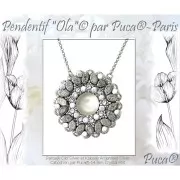 7x4mm Glass beads Paros® by Puca® - Full Azzuro x10g