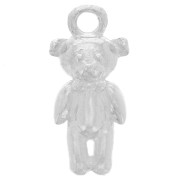 14x7mm 925 Sterling Silver Teddy bear charm x1|raw }}