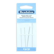 Stainless Steel beading needle variety pack x4