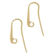 18mm Design earwires - 3 microns gold plated x2