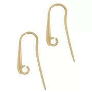 18mm Design earwires - 3 microns gold plated x2