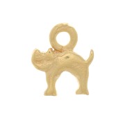6x5.5mm Mini Cat Charm - 3 Micron Gold Plated x1|raw }}
