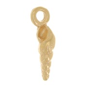 Shell charm 13x3 mm - Gold plated 3 microns x1