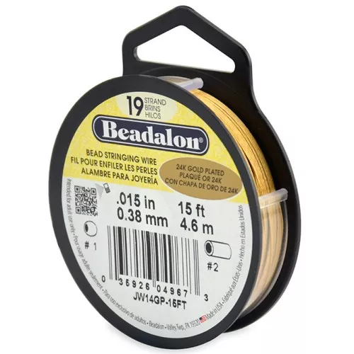 0.38mm 19 strands Wire - Fine Gold plated x4.6m