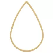 316L mm Stainless Steel 304 Mounting and weaving drop ring - Gold Tone x1