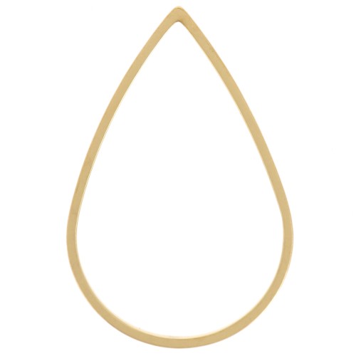 316L mm Stainless Steel 304 Mounting and weaving drop ring - Gold Tone x1