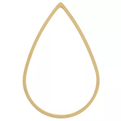 316L mm Stainless Steel 304 Mounting and weaving drop ring - Gold Tone x1