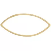 27x12mm Stainless Steel 304 Navette-shaped Mounting and Weaving ring - Gold Tonex1
