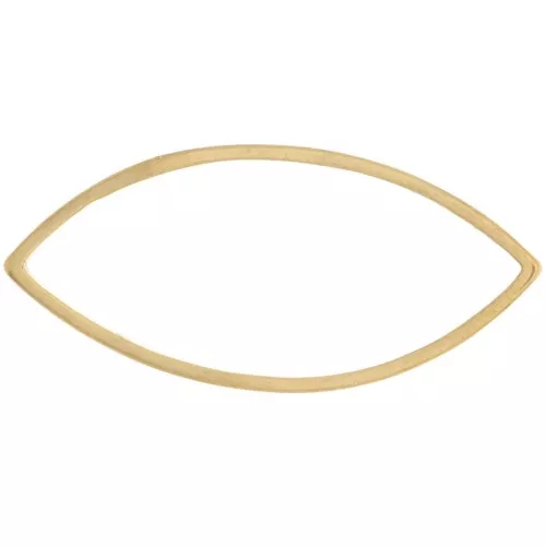 27x12mm Stainless Steel 304 Navette-shaped Mounting and Weaving ring - Gold Tonex1
