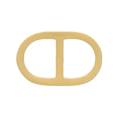 11x7mm 304 Gold Stainless Steel Rounded Spacer x1