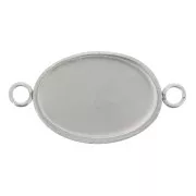 14x10mm 304 stainless steel Setting spacer for flat back cabochon x1