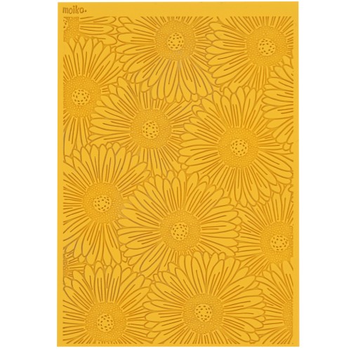 97x68mm Moiko texture sheet for polymer clay - Aster Flowers 18.26 x1