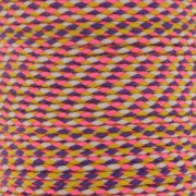 2mm Braided cotton cord - Neon pink - Violet - Ochre - White x1m|raw }}