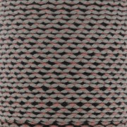 2mm Braided cotton cord - Black - Grey - Antique pink x1m