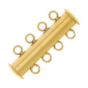 24.5mm Stainless steel 304 Magnetic and sliding clasp 4 rows - Gold Tone x1